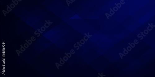 A dark blue abstract background features a glowing wave of light and motion in a digital illustration