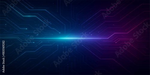 Abstract blue background with fractal lines, illustrating a digital technology design and light energy wave pattern for a web concept backdrop