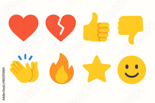 Emoji expressions set