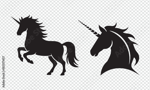 Majestic Unicorns Silhouette Pack – Fantasy Magical Horse Vector Collection