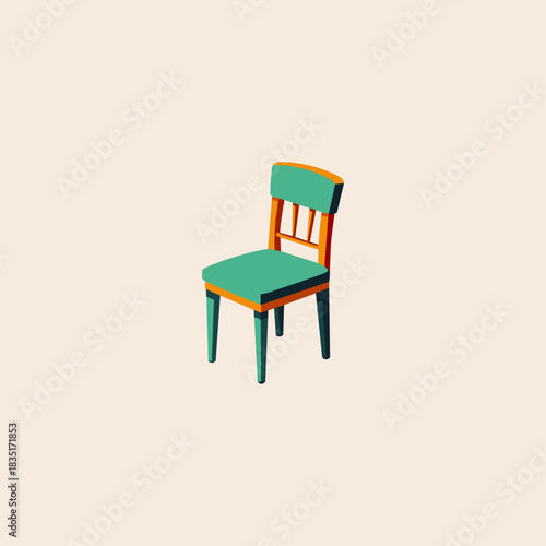kitchen chair icon flat vector design.