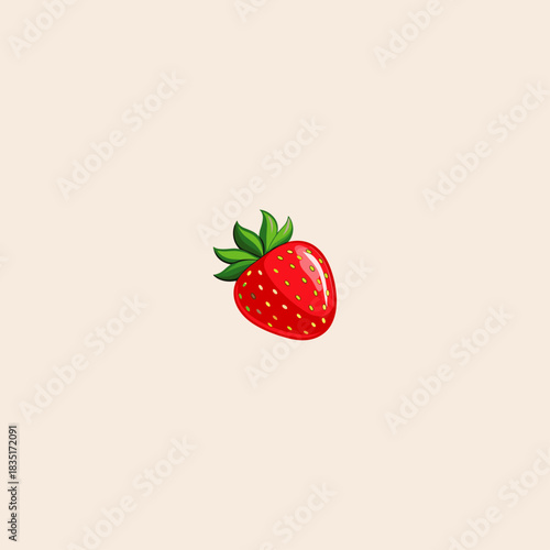 Strawberry icon flat vector design.