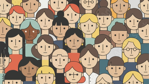 Diverse group of people representing community and unity in a crowd.