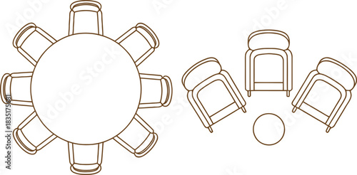 Elegant furniture layout showcases collaboration and modern design possibilities