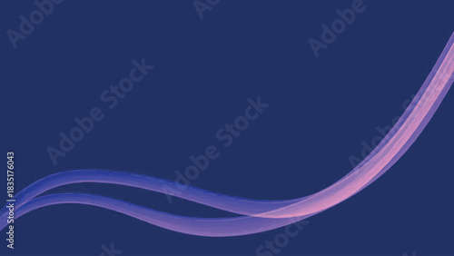 A dynamic vector background featuring smooth, flowing abstract lines with a glowing pink-to-purple gradient across a deep navy blue backdrop, creating a futuristic or corporate wave motion design.