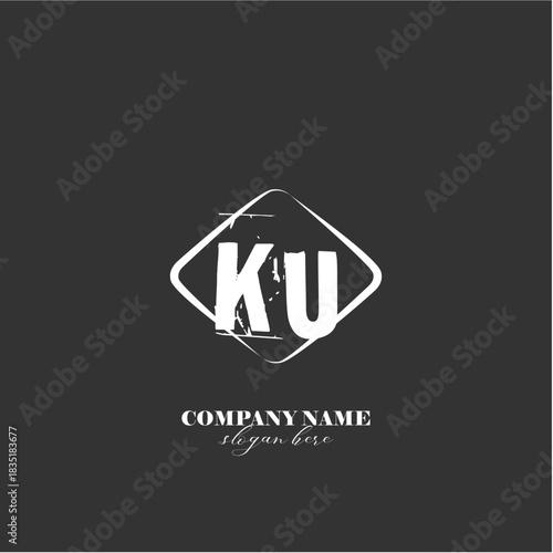 Vector KU illustration of a logo for a company background abstract