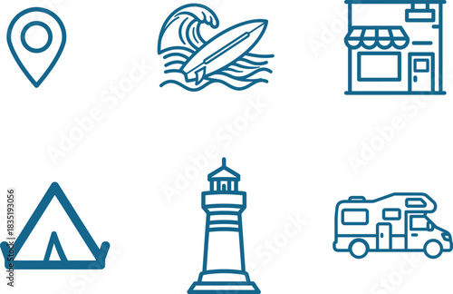 Iconographic Representation of Travel Destinations and Activities for Vacation Planning and Destinat