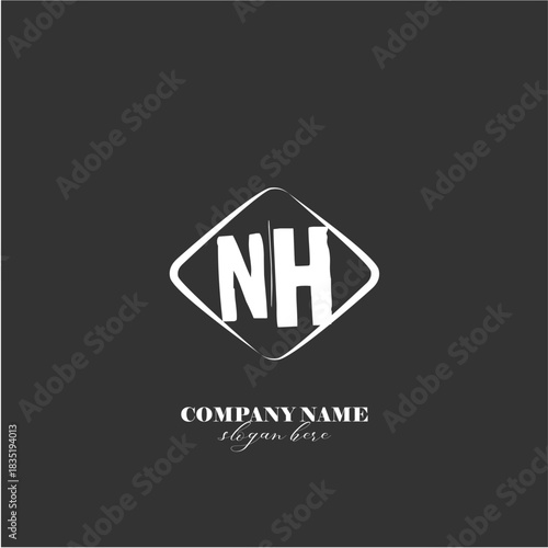 Vector NH illustration of a logo for a company background abstract