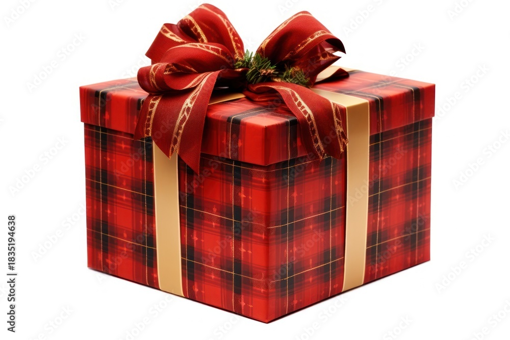 Naklejka premium Christmas box gift celebration decoration.