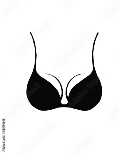 black bra isolated on white
