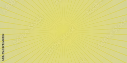 Sunny Yellow Radial Burst Background with Fading Lines and Gentle Gradient for Cheerful and Bright Designs
