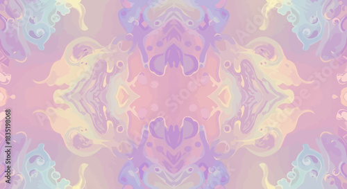 microscopic view of ethereal organic forms in pastel shades creating a dreamy abstract pattern perfect as a modern backdrop evoking serenity