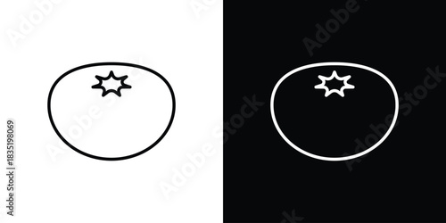 Tomato icon. Editable Vector symbols. Set of line icons on white background.