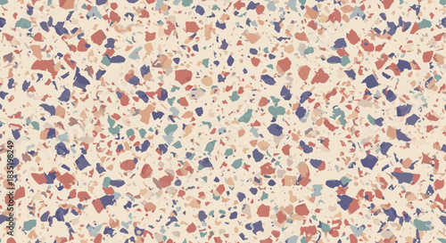 modern terrazzo seamless pattern design featuring multicolor fragments for wallpaper textiles and backgrounds in interior design and architecture