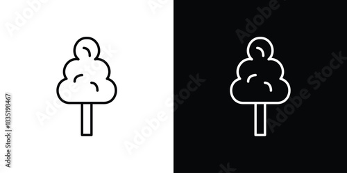 Tree free icon. Editable Vector symbols. Set of line icons on white background.