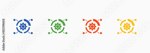 Segmentation Icon Set Color Multiple Style Collection Element For Design