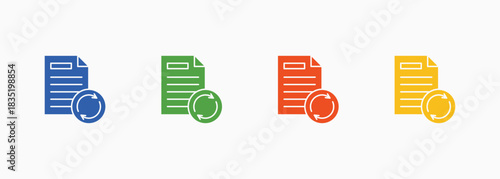 Reload Icon Set Color Multiple Style Collection Element For Design