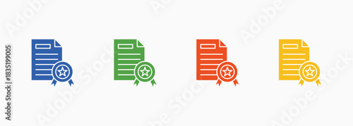 Data Quality Icon Set Color Multiple Style Collection Element For Design