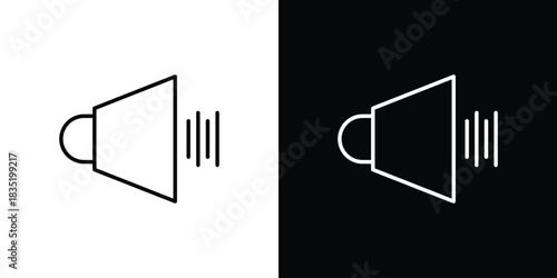 Volume icon. Editable Vector symbols. Set of line icons on white background.