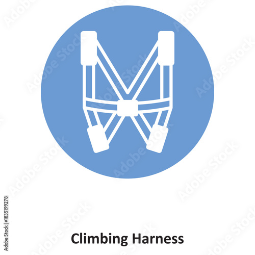 Climbing Harness Vector icon which can easily modify or edit
