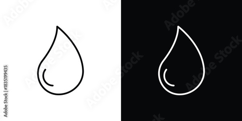 Water drop icon. Editable Vector symbols. Set of line icons on white background.
