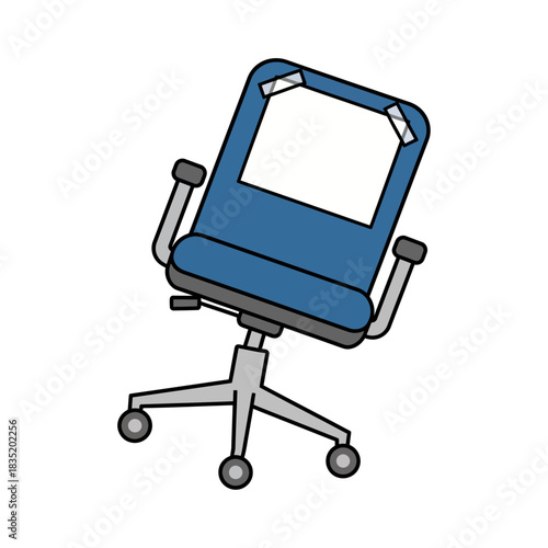 blue office chair ergonomic seating for work modern swivel chair with adjustable height ideal for comfort  productivity in home office use