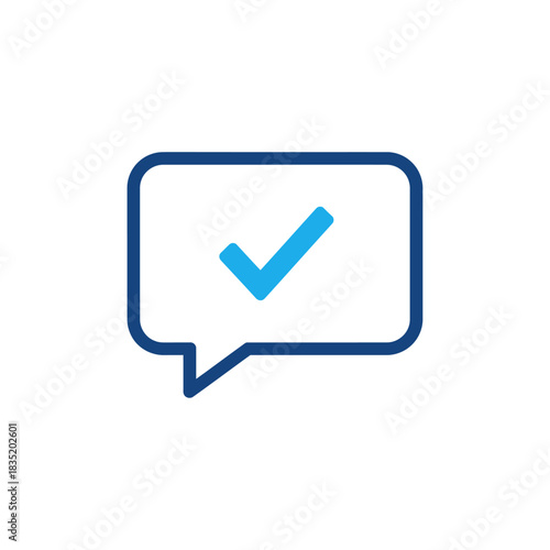 Chat message confirmation ensuring smooth digital communication and customer satisfaction in online business signifying quality service and modern interaction