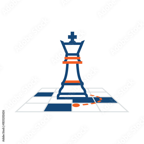 chess strategy on a chess board illustrating strategic planning in business and tactics for marketing campaigns with vision and execution