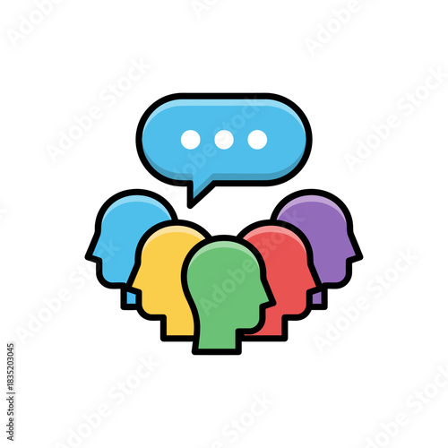 community discussion diverse people sharing ideas for innovative solutions illustrating collaboration brainstorming  collective intelligence