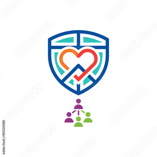 Community support and healthcare protection network of connections providing a safe and healthy environment fostering wellness and social support access