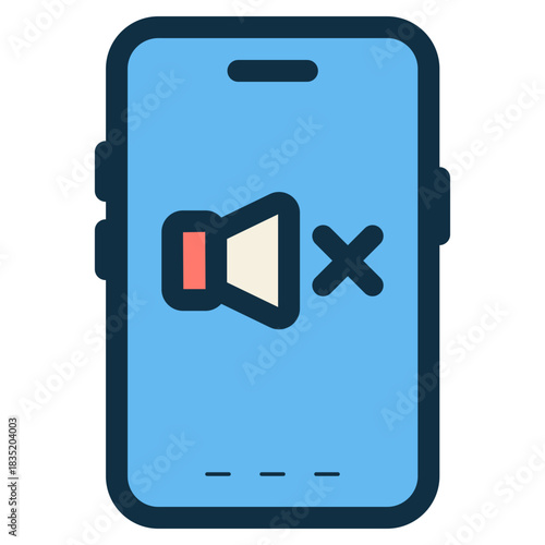 mute sound mobile phone icon