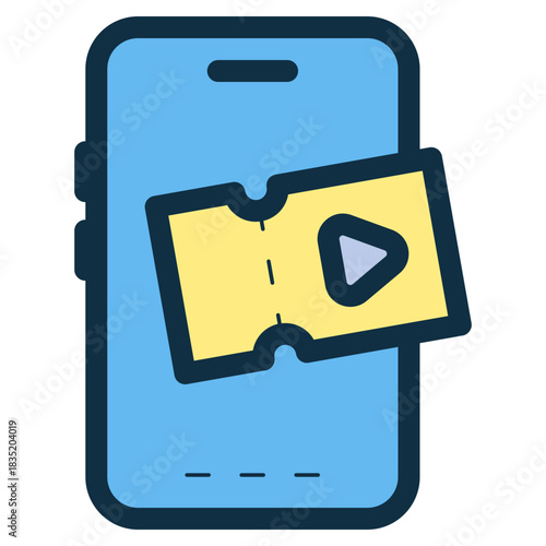 online movie ticket booking icon