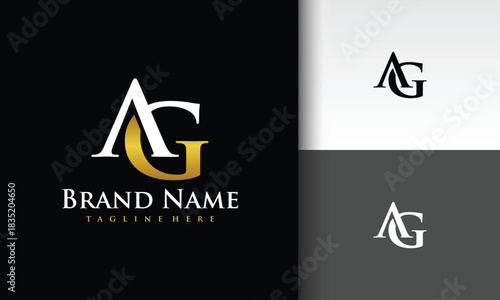 monogram letter AG classic logo