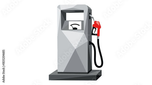 Geometric fuel pump design with modern low poly style