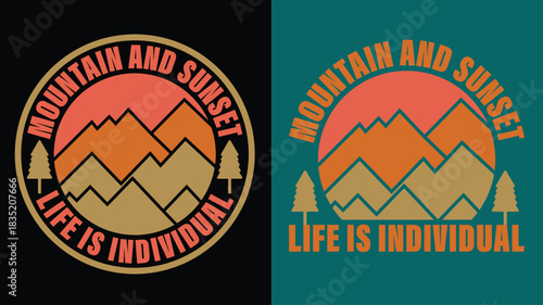 New Trending mountain t shirt design | Vector Art & Illustration 