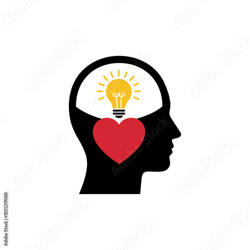 Creative thinking with heart A concept of innovative ideas fueled by passion and emotional intelligence ideal for articles on personal growth.