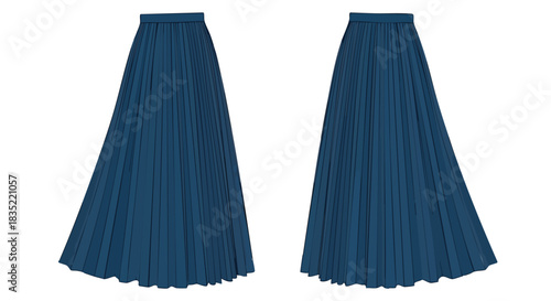 Elegant Teal Pleated Skirts: A Fashionable and Versatile Addition to Any Wardrobe Ready to wear style for spring and summer seasons