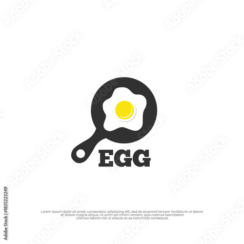 Dynamic spicy egg design ideal for food brand logos.
