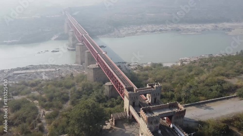 Attock Bridge Historic Fortified Crossing Over Mighty Indus River