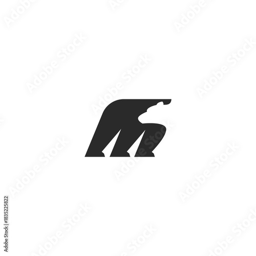 Eye catching bear icon and M monogram designed for powerful branding.