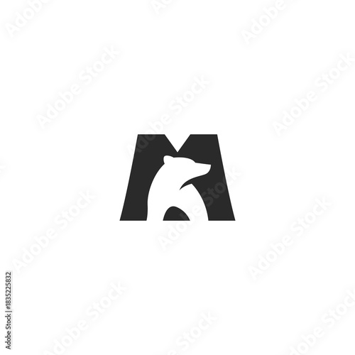 Strong and impactful logo featuring the letter M and a bear mascot.