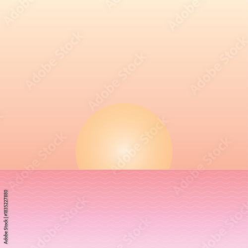 Serene Gradient Sunrise at Sea