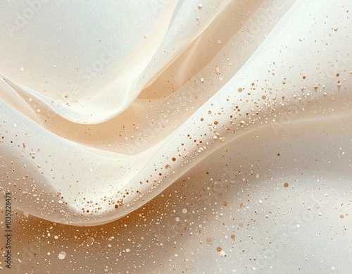 Wallpaper Mural Soft cream fabric waves with delicate particle texture (luxury abstract background) Torontodigital.ca