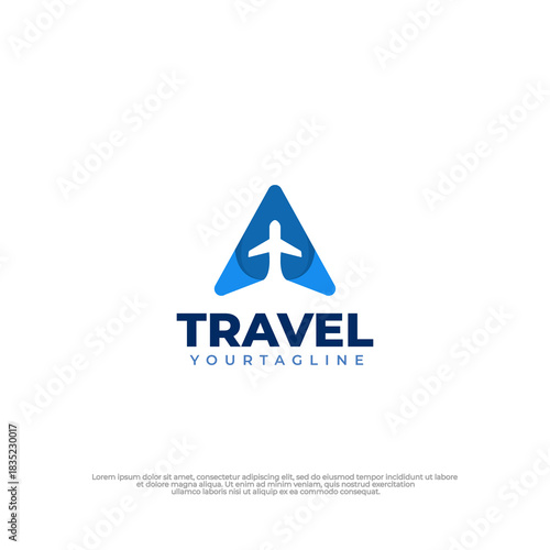 Adventure themed logo with a compass and directional elements.