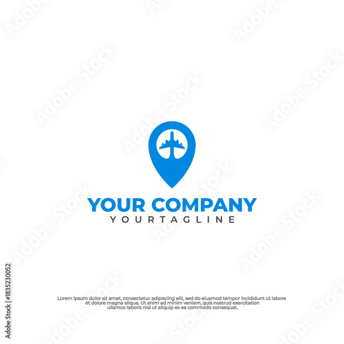 Stylized globe logo perfect for travel agencies and tour operators.