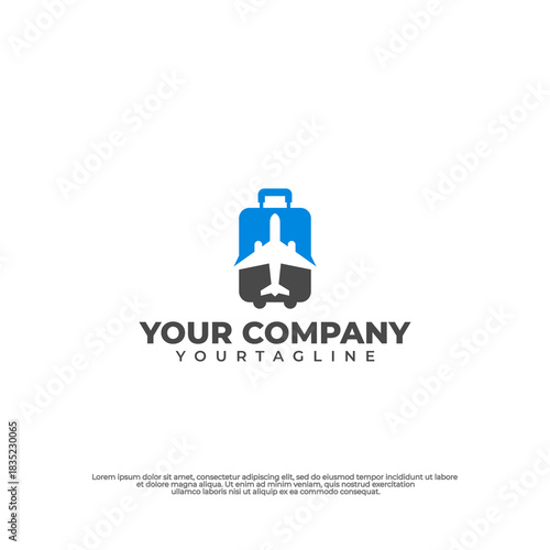 Sleek travel logo combining a globe and plane for global exploration.