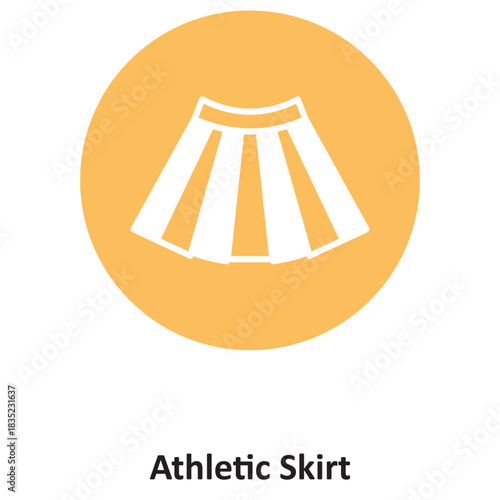 Athletic Skirt Vector icon which can easily modify or edit