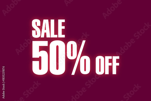 Big sale up to 50% off neon glow effect, 50% sale off 