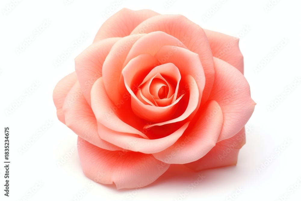 Fototapeta premium Coral rose flower petal plant inflorescence.