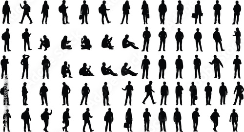 Elegant Black Silhouette Vector of Woman's Profile with Luxurious, Stylish, and Flowing Hair, Perfect for Beauty Salon, Spa, or Cosmetic Logo Design.